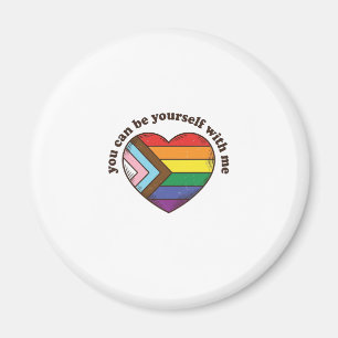 Pride Heart You Can Be Yourself With Me Shirt Desi Magnet