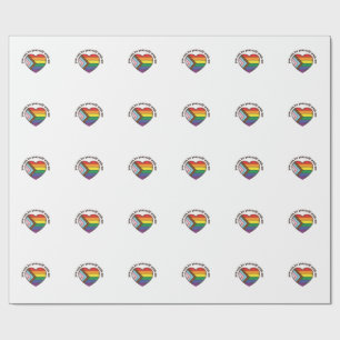 Pride Heart You Can Be Yourself With Me Shirt Desi Wrapping Paper