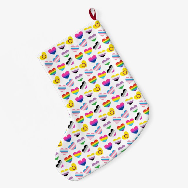 Pride Hearts Stocking (Back (Hanging))
