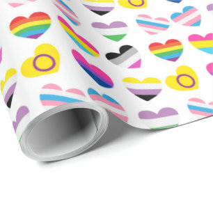 Pride Hearts Wrapping Paper