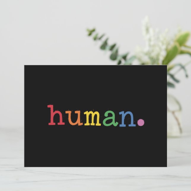 Pride Human LGBT Rainbow LGBTQ Equality Invitation (Standing Front)