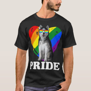 Pride Husky LBGT With Heart Costumed T-Shirt