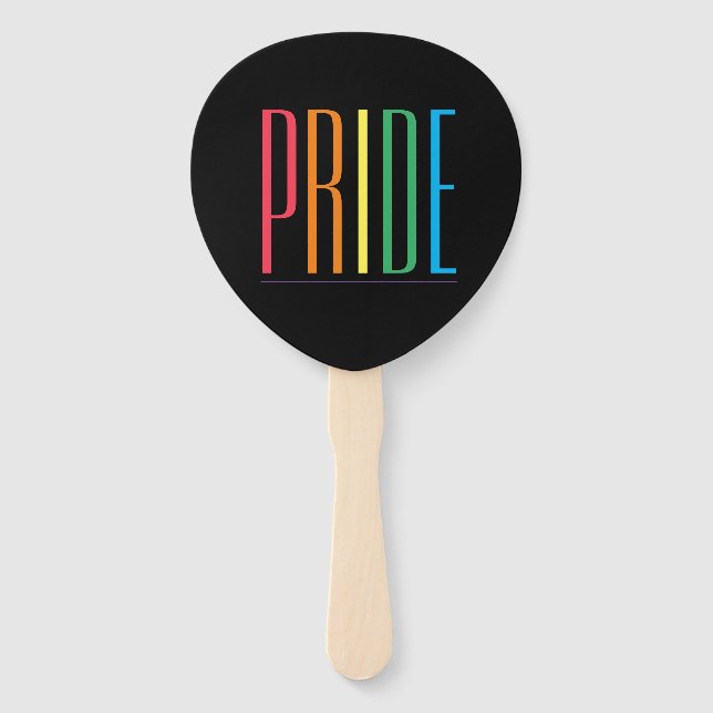 PRIDE II Paddle Shape Hand Fans (Front)