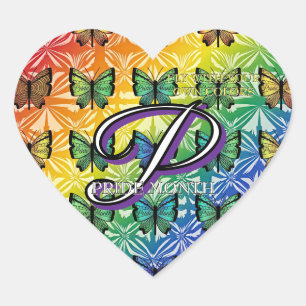 Pride in Flight Collection Heart Sticker