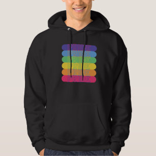 Pride in rainbow colors hoodie