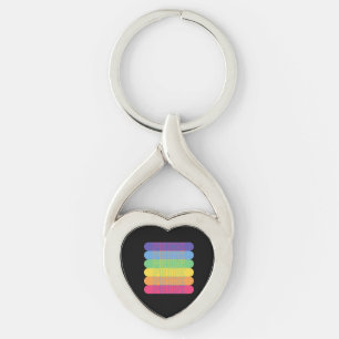 Pride in rainbow colours             keychain