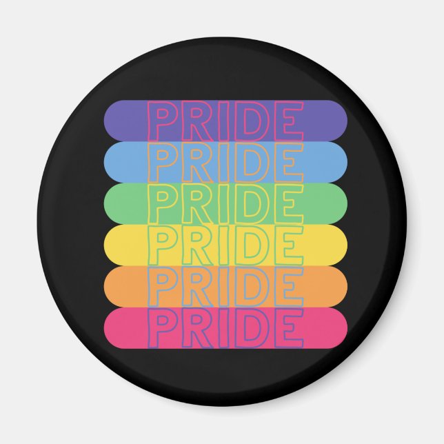 Pride in rainbow colours        magnet (Front)