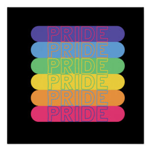 Pride in rainbow colours       poster