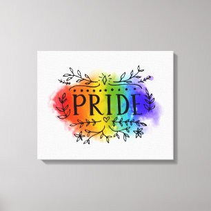 Pride in Watercolor Canvas Print