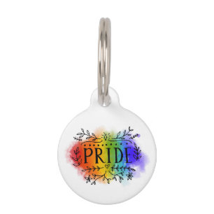 Pride in Watercolor Pet Tag