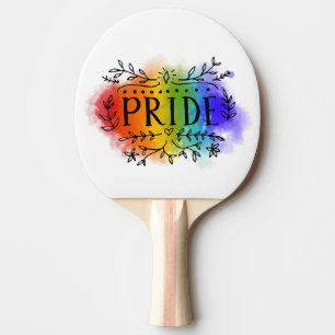 Pride in Watercolor Ping Pong Paddle