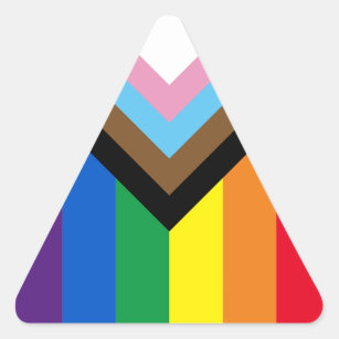 Pride Inclusive diversity rainbow Lgbtq gay flag Triangle Sticker