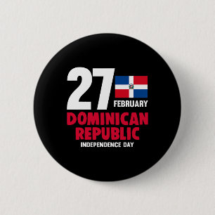 Pride Independence Day Dominican Republic Flag 6 Cm Round Badge