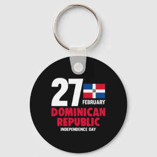 Pride Independence Day Dominican Republic Flag Key Ring