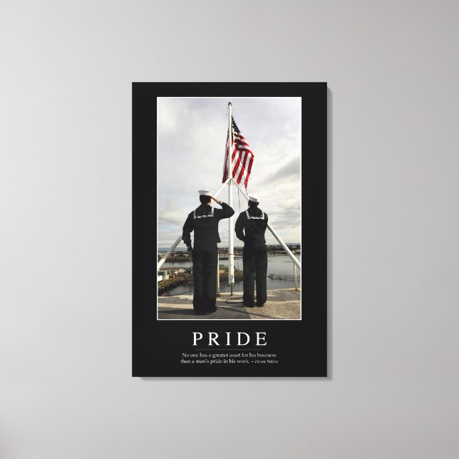 Pride: Inspirational Quote 1 Canvas Print (Front)