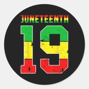 Pride Juneteenth June 19 Clothing Woman1  Classic Round Sticker