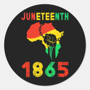 Pride Juneteenth June 19 Clothing Woman  Classic Round Sticker