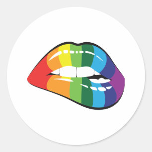 Pride Kiss Classic Round Sticker