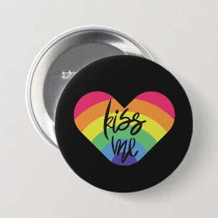 Pride- kiss me. love is fair.          button