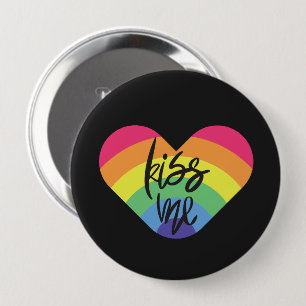Pride- kiss me. love is fair.          button
