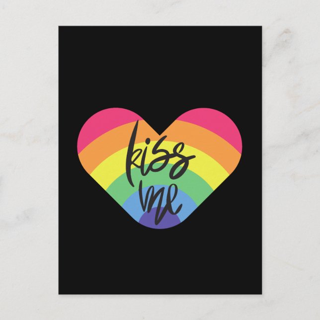 Pride- kiss me. love is fair.      card (Front)