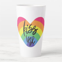 Pride- kiss me. love is fair. Latte Mug