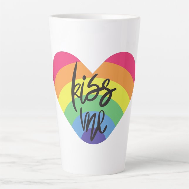 Pride- kiss me. love is fair. Latte Mug (Front)