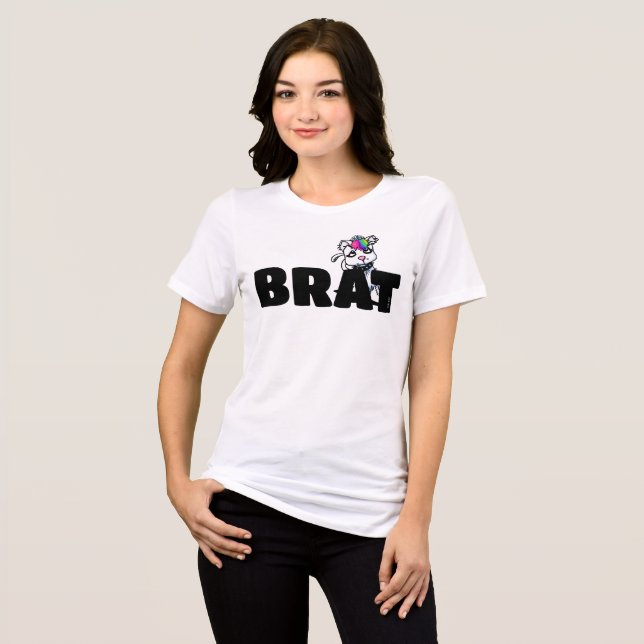 Pride Kitten BRAT Tri-Blend Shirt (Front Full)