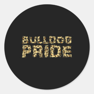 Pride Leopard School Spirit Sports Fan Game Day Classic Round Sticker