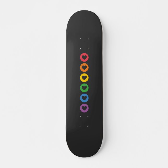 Pride LGBT | Colourful Rainbow Design Skateboard (Front)