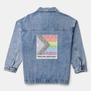Pride LGBT Diversity Rainbow Custom Word Cloud Denim Jacket