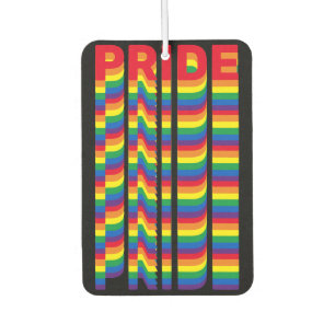 Pride lgbt lgbtq queer gay flag pattern black car air freshener
