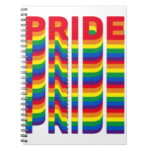 Pride lgbt lgbtq queer gay rainbow colours pattern notebook
