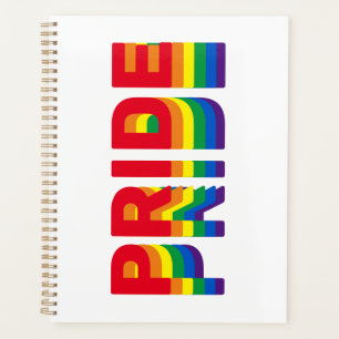 Pride lgbt lgbtq queer gay rainbow colours white planner