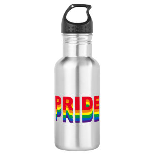 Pride lgbt lgbtq queer gay rainbow retro colours 532 ml water bottle