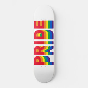 Pride lgbt lgbtq queer gay rainbow retro colours skateboard
