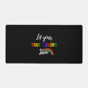Pride LGBT Love wins, we are queer and proud Copy Desk Mat