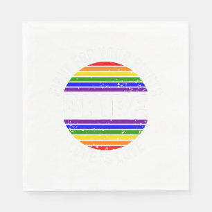 Pride LGBT Love wins, we are queer and proud Copy Napkin