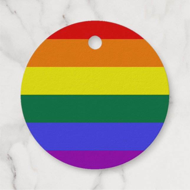 Pride LGBT Rainbow Favour Tags (Back)