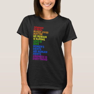 Pride LGBT Science Is Real BLM Love Is Love Les G T-Shirt