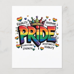 Pride LGBTQ Acceptance LGBT 4th of July Flag USA Flyer