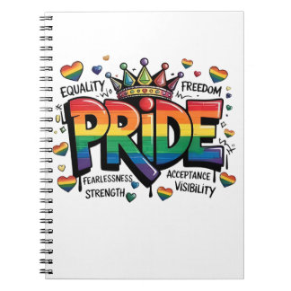 Pride LGBTQ Acceptance LGBT 4th of July Flag USA Notebook