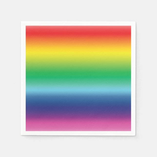 Pride lgbtq lgbt gay queer rainbow colours paper napkin (Front)