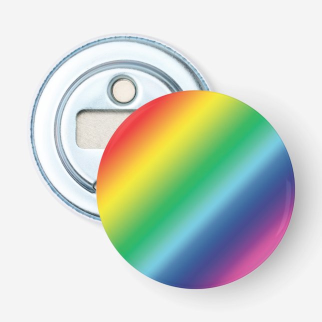 Pride lgbtq lgbt rainbow colours pattern bottle opener (Front)