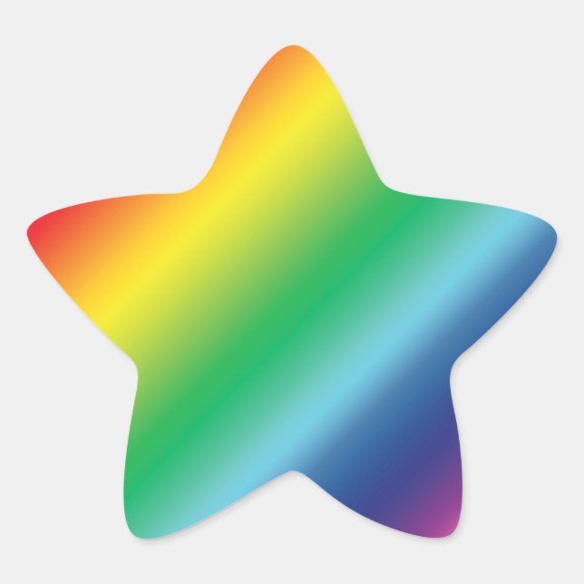 Pride lgbtq lgbt rainbow colours pattern star sticker (Front)