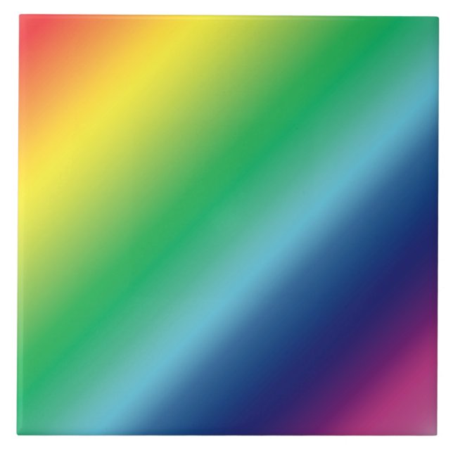 Pride lgbtq lgbt rainbow colours pattern tile (Front)