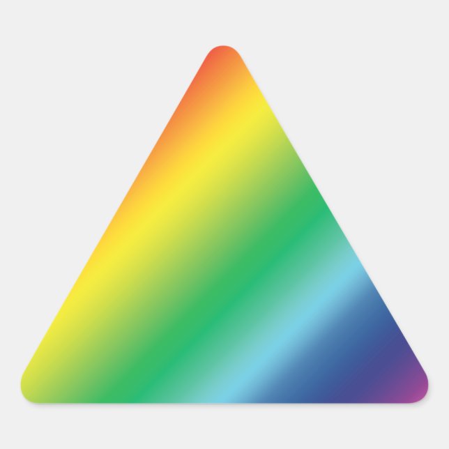 Pride lgbtq lgbt rainbow colours pattern triangle sticker (Front)