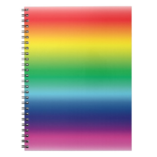 Pride lgbtq lgbt rainbow flag colour pattern spira notebook (Front)