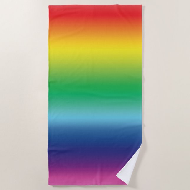 Pride lgbtq lgbt rainbow gay flag colours beach towel (Front)
