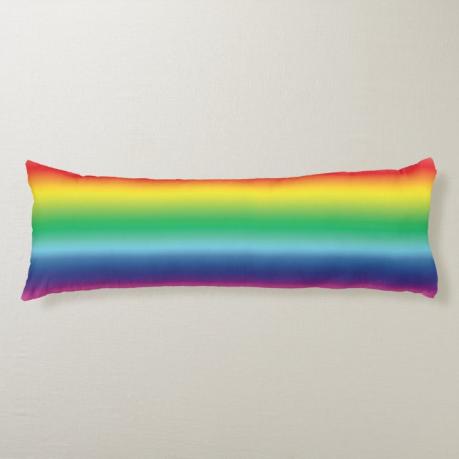 Pride lgbtq lgbt rainbow queer gay flag colours body cushion (Front)